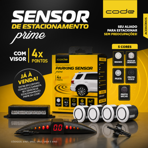 Sensor de Estacionamento Prime com Visor CODE