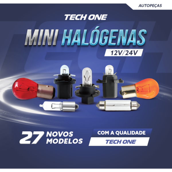 Lâmpadas Halógenas Miniatura 12V TECH ONE – Pacote com 10 unidades