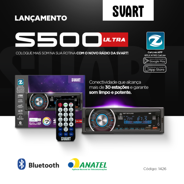 Rádio S500 Ultra SVART