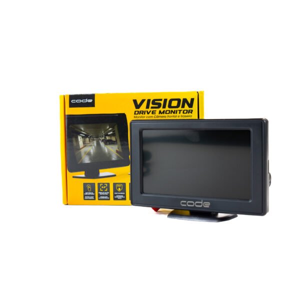 Kit Monitor Vision 4.3″ com Câmeras Borboletas de Ré e Frontal CODE