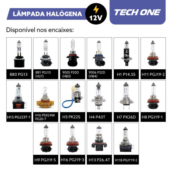 Lâmpada Halógena 12V TECH ONE